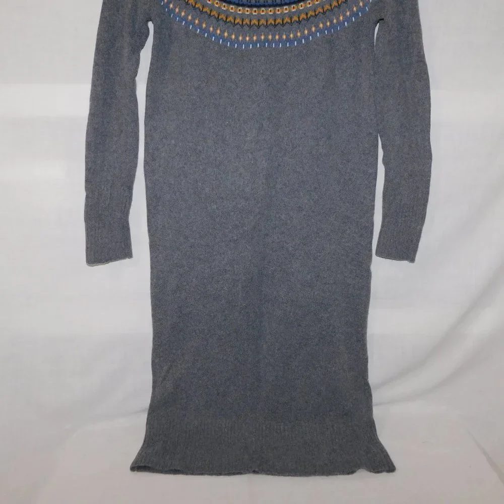 Simon's Contemporaine Gray Long Mock Neck Wool Blend Sweater Dress Womens XS - Picture 6 of 10